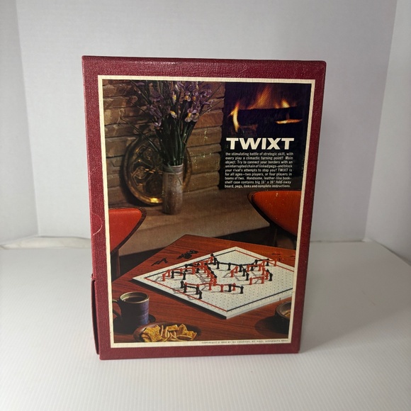Twixt 3M Bookshelf Strategy Board Game 1962 Complete W/directions pieces & board - Picture 2 of 13